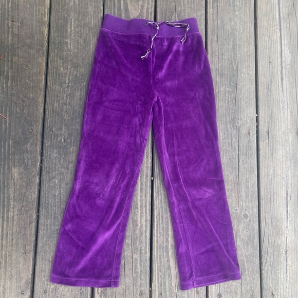 Total Girl Purple Velour Pants - Picture 1 of 4